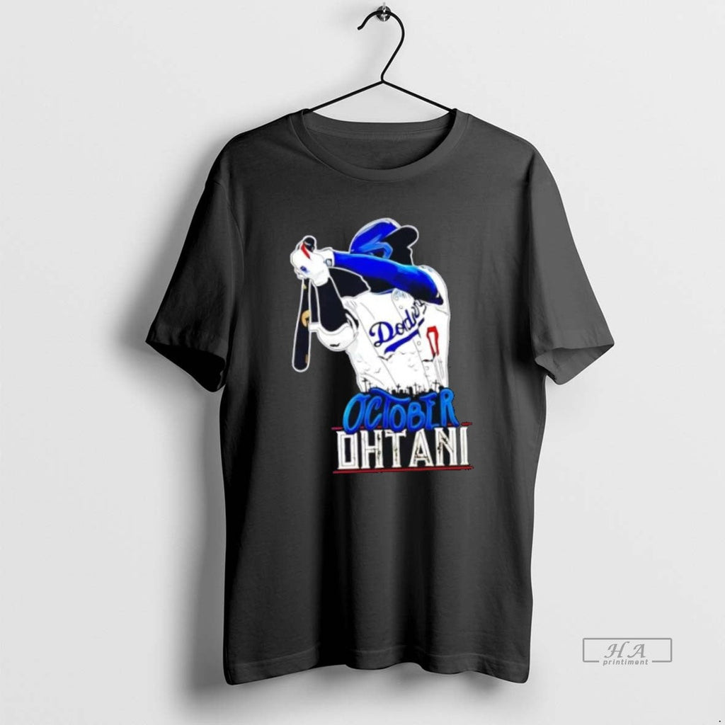Official Trendy Shohei Ohtani Batting Dodgers October - Adult & Kids T-Shirts, Sweatshirts & Hoodies apparel design preview 1