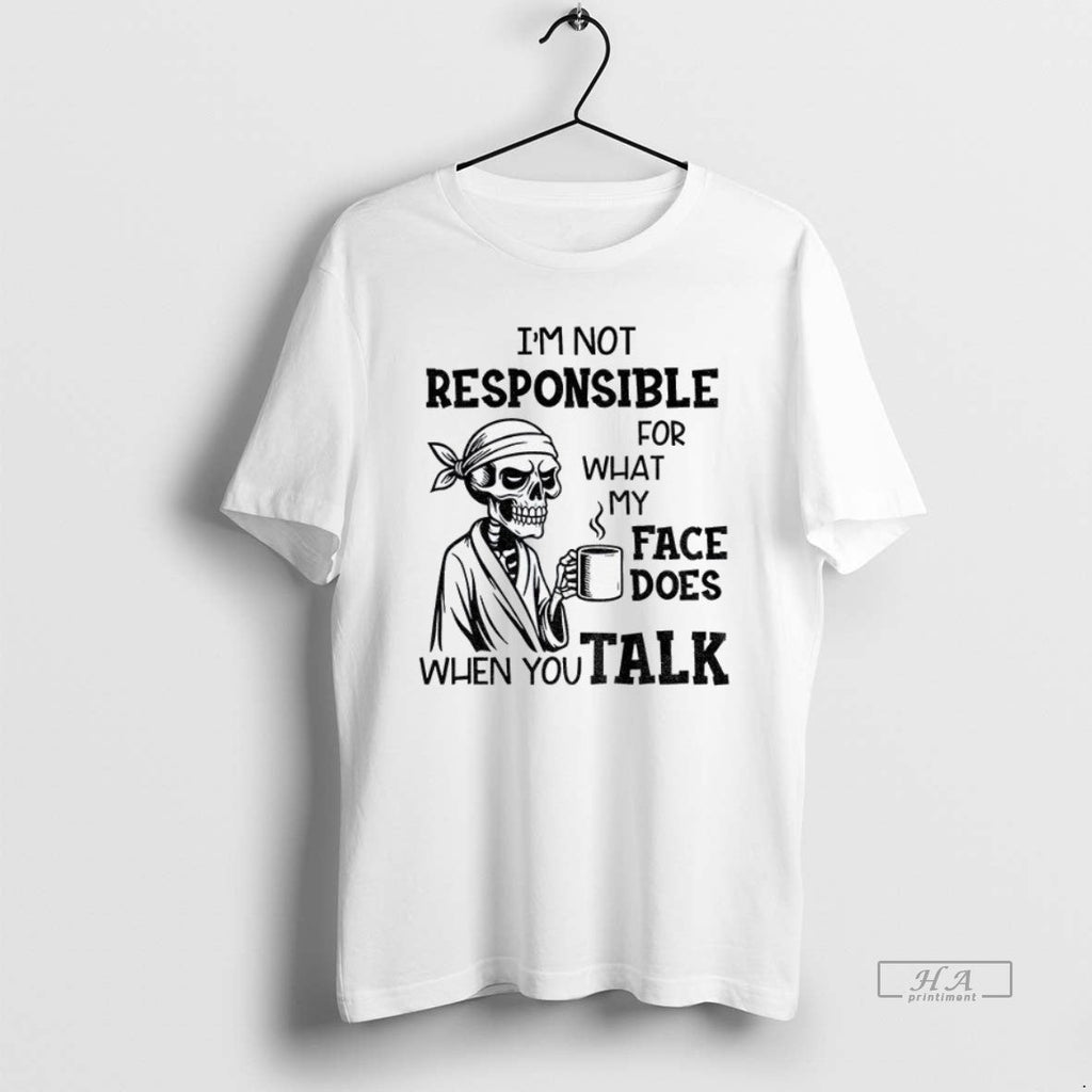 Official Trendy Skeleton Drink Coffee Im Not - Adult & Kids T-Shirts, Sweatshirts & Hoodies apparel design preview 1