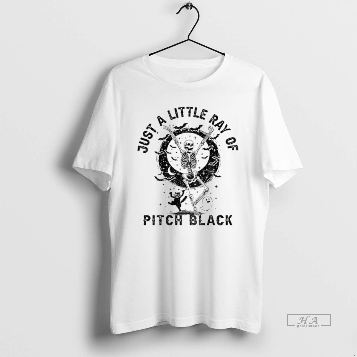 Official Trendy Skeleton Just A Little Ray Of Pitch - Adult & Kids T-Shirts, Sweatshirts & Hoodies apparel design preview 1