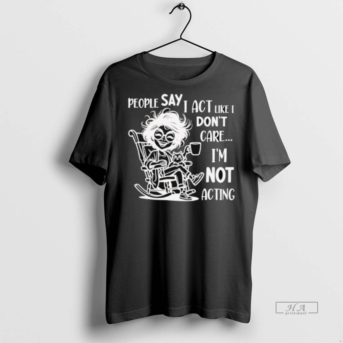 Official Trendy Skeleton People Say I Act Like Dont - Adult & Kids T-Shirts, Sweatshirts & Hoodies apparel design preview 1