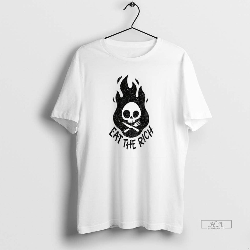Official Trendy Skull Eat The Rich Halloween - Adult & Kids T-Shirts, Sweatshirts & Hoodies apparel design preview 1