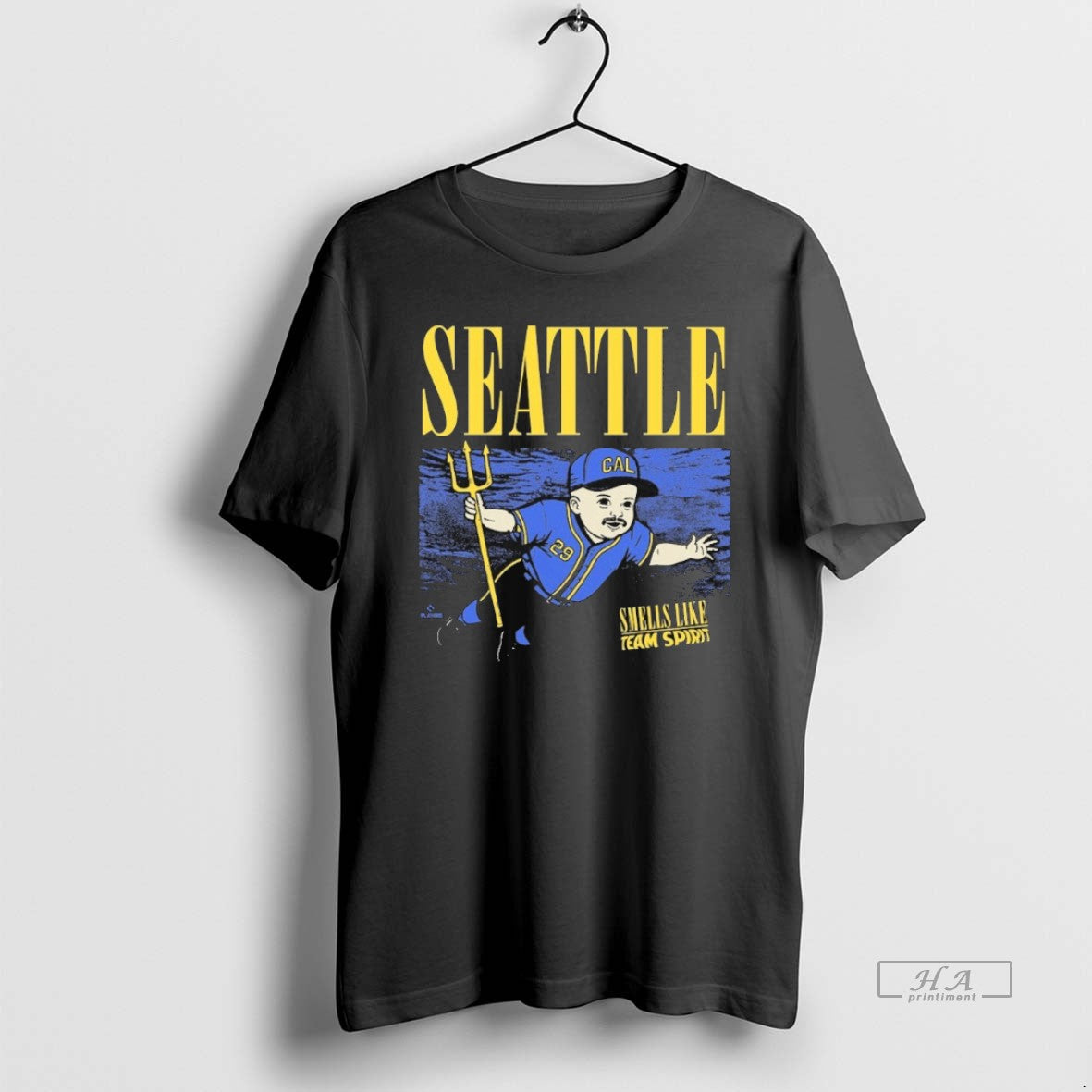 Official Trendy Smells Like Team Spirit Cal Raleigh - Adult & Kids T-Shirts, Sweatshirts & Hoodies apparel design preview 1