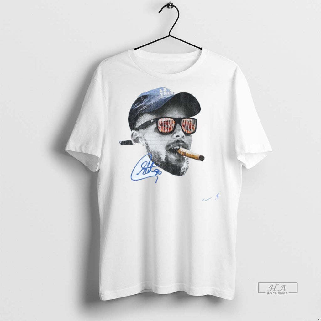 Official Trendy Stephen Curry Smoking Golden State - Adult & Kids T-Shirts, Sweatshirts & Hoodies apparel design preview 1