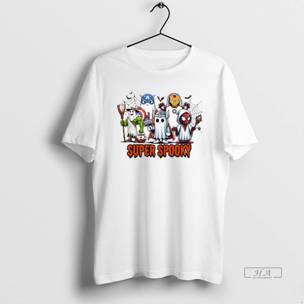Official Trendy Super Halloween Spooky Season Cartoon - Adult & Kids T-Shirts, Sweatshirts & Hoodies apparel design preview 1