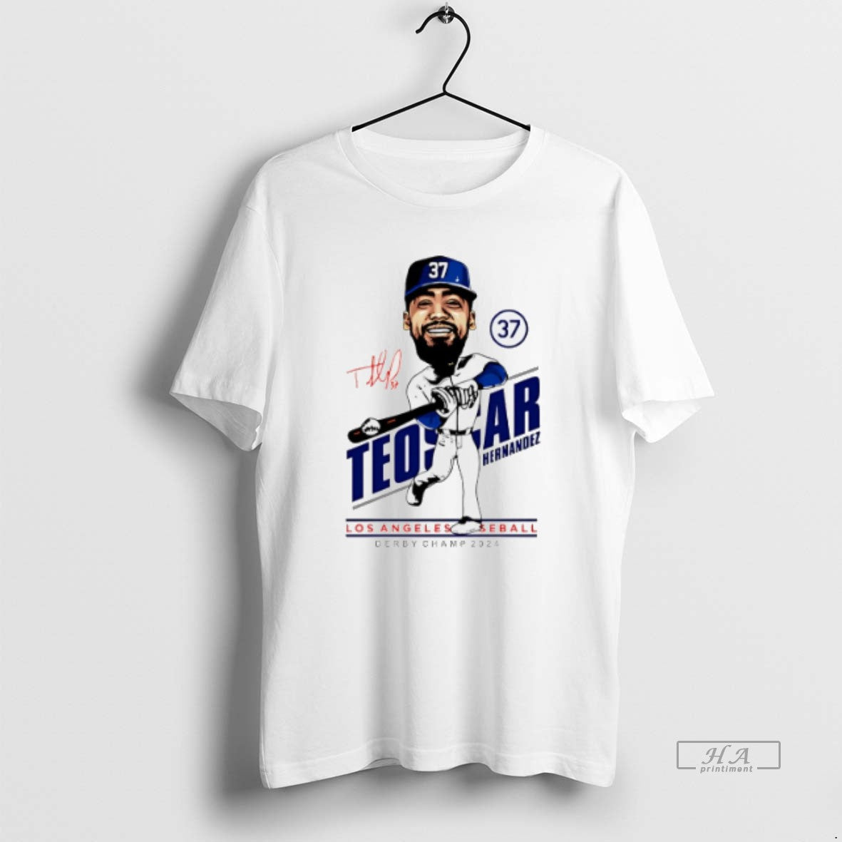 Official Trendy Teoscar Hernandez Los Angeles Dodgers - Adult & Kids T-Shirts, Sweatshirts & Hoodies apparel design preview 1