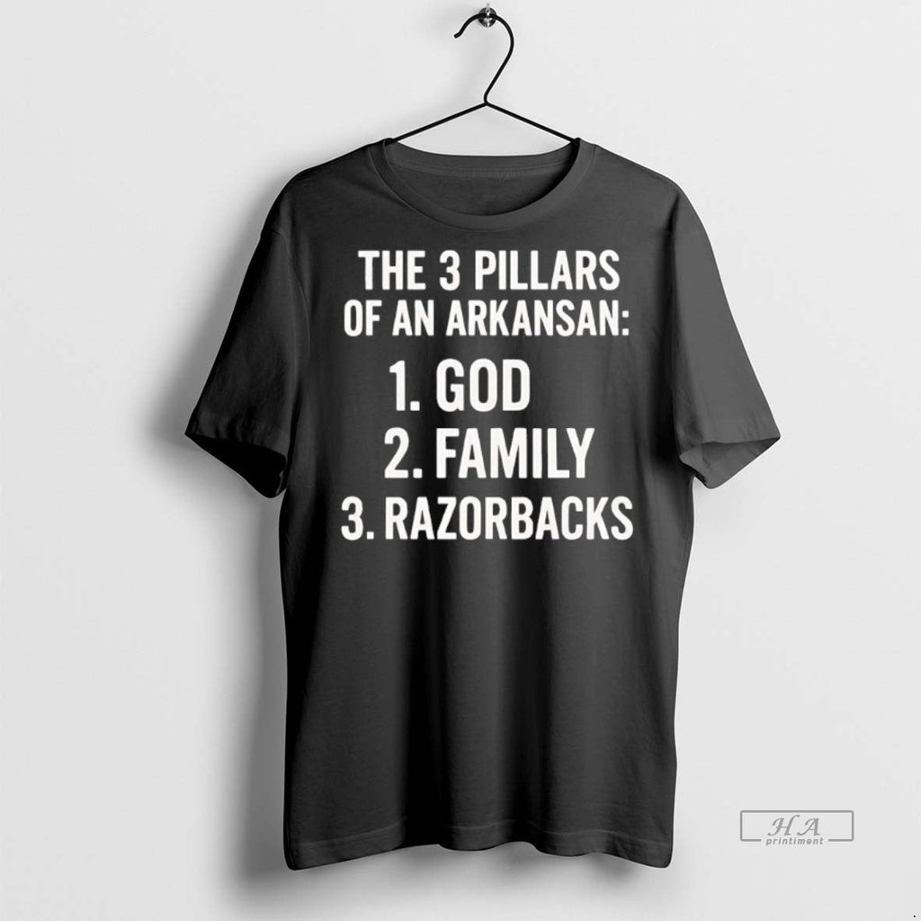 Official Trendy The 3 Pillars Of An Arkansan God - Adult & Kids T-Shirts, Sweatshirts & Hoodies apparel design preview 1
