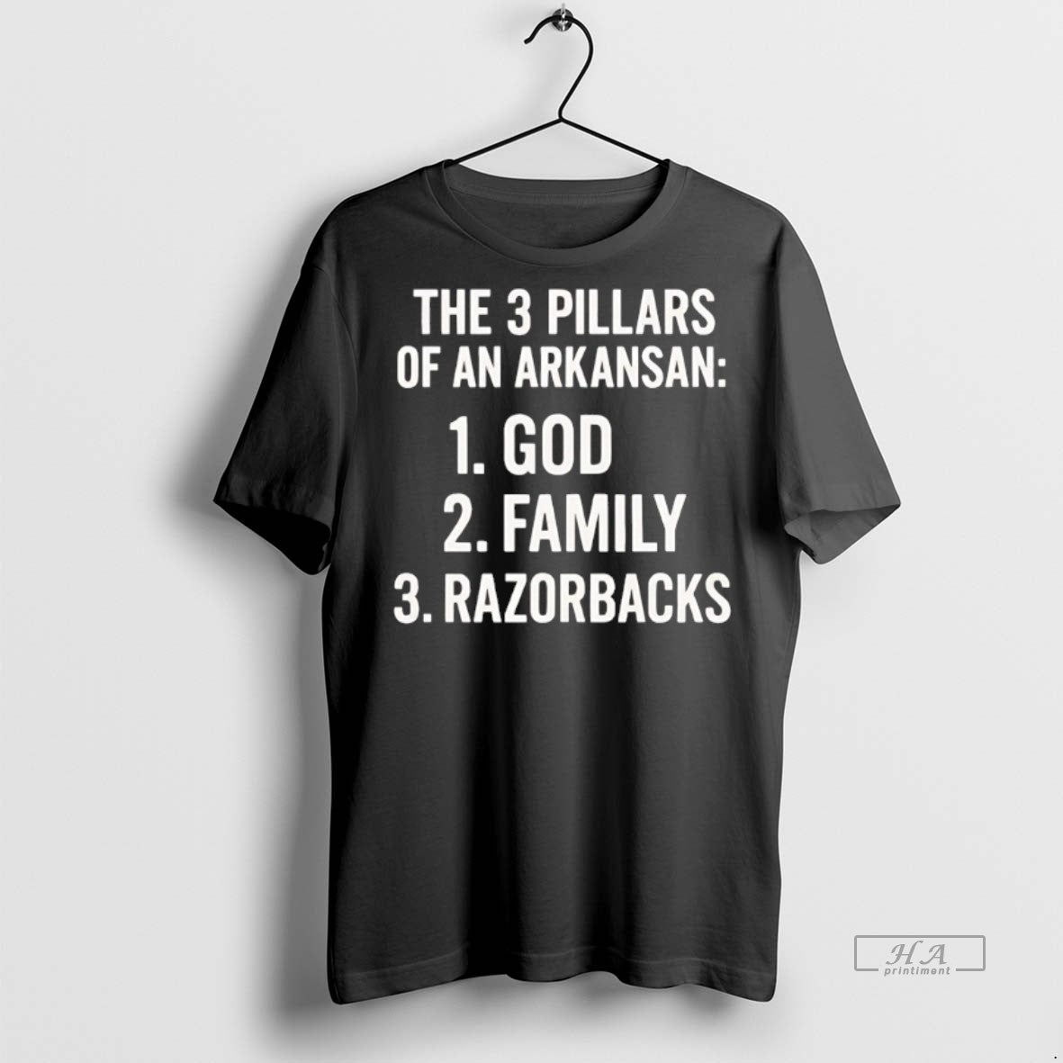 Official Trendy The 3 Pillars Of An Arkansan God - Adult & Kids T-Shirts, Sweatshirts & Hoodies apparel design preview 1