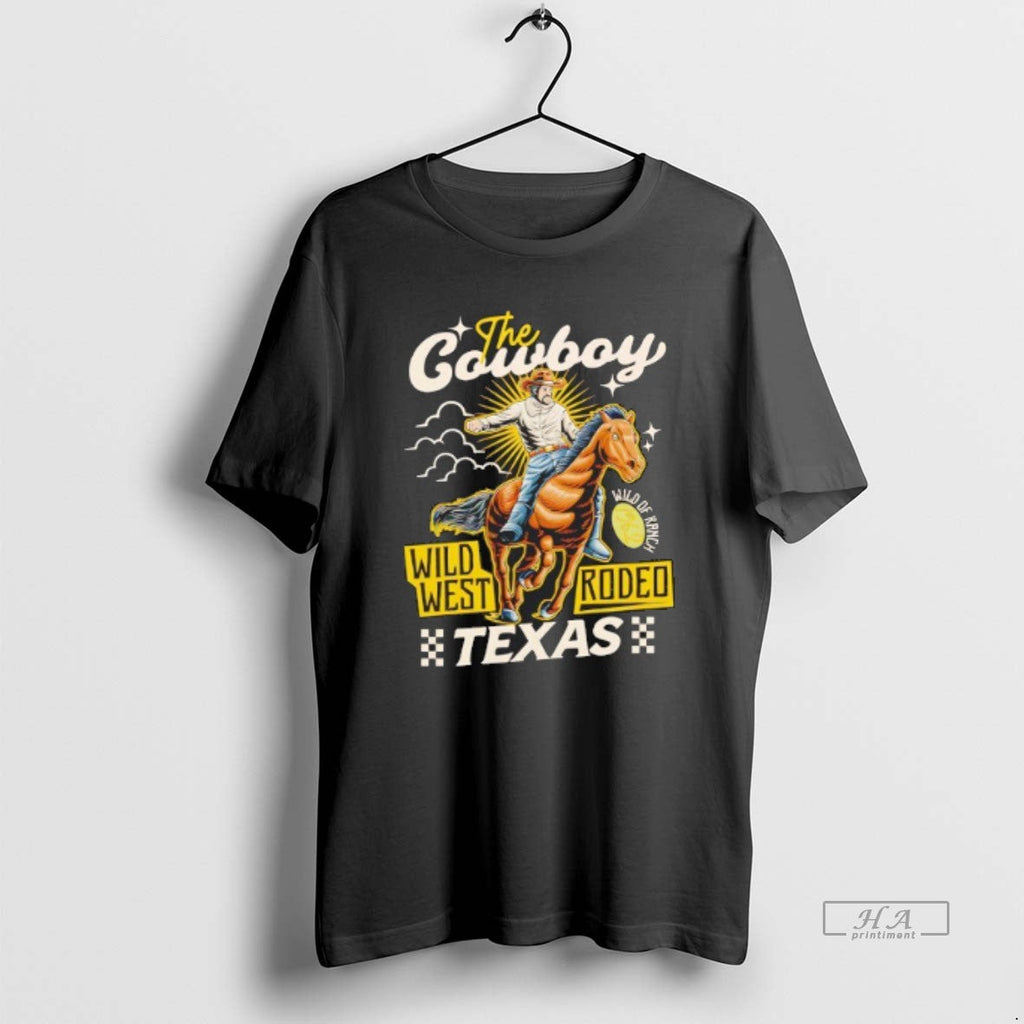 Official Trendy The Cowboy Wild West Rodeo Texas - Adult & Kids T-Shirts, Sweatshirts & Hoodies apparel design preview 1