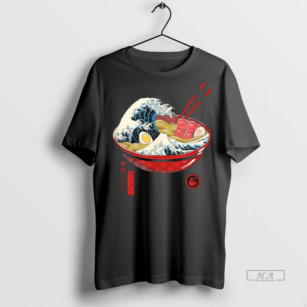 Official Trendy The Great Wave Off Kanagawa Ramen - Adult & Kids T-Shirts, Sweatshirts & Hoodies apparel design preview 1