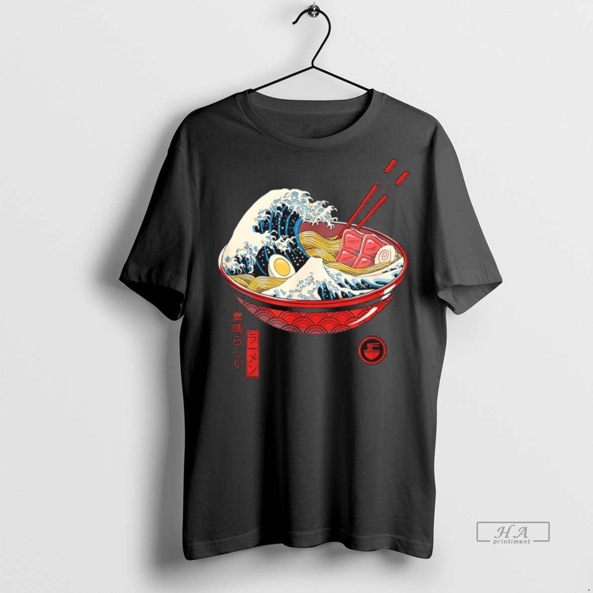Official Trendy The Great Wave Off Kanagawa Ramen - Adult & Kids T-Shirts, Sweatshirts & Hoodies apparel design preview 1
