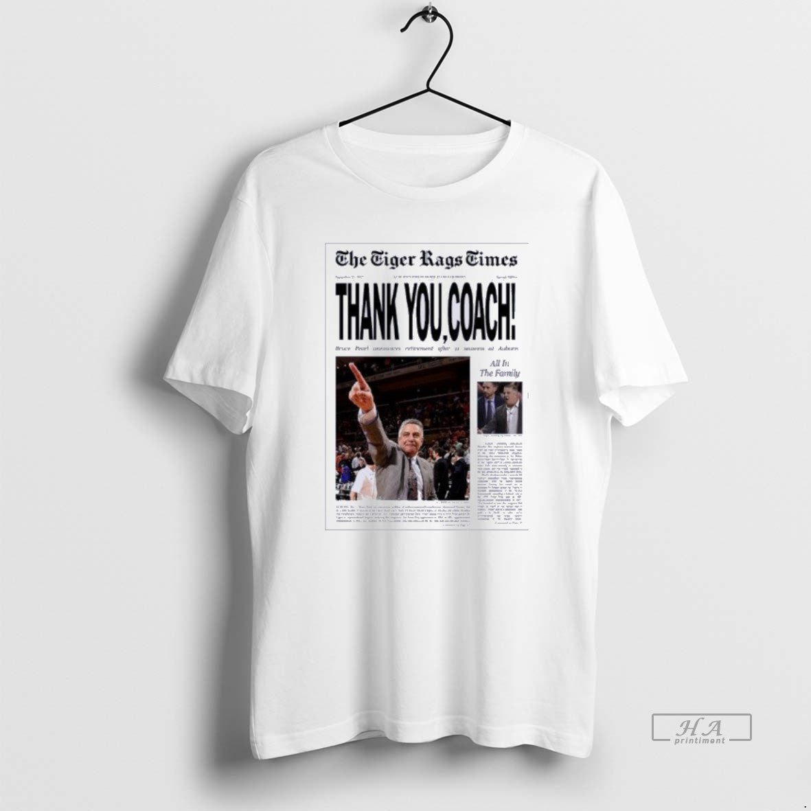 Official Trendy The Tigers Rags Time Bruce Pearl - Adult & Kids T-Shirts, Sweatshirts & Hoodies apparel design preview 1