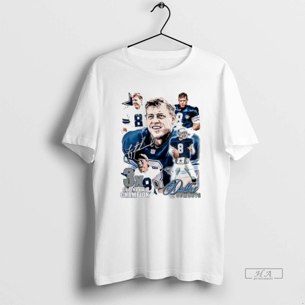 Official Trendy Troy Aikman Dallas Cowboys 3x - Adult & Kids T-Shirts, Sweatshirts & Hoodies apparel design preview 1