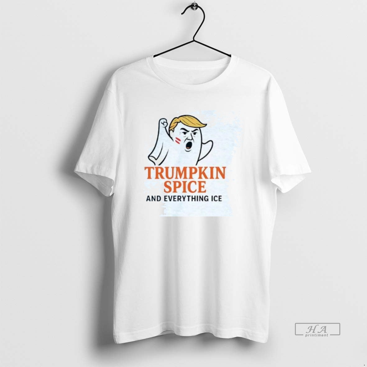 Official Trendy Trumpkin Spice And Everything Ice - Adult & Kids T-Shirts, Sweatshirts & Hoodies apparel design preview 1