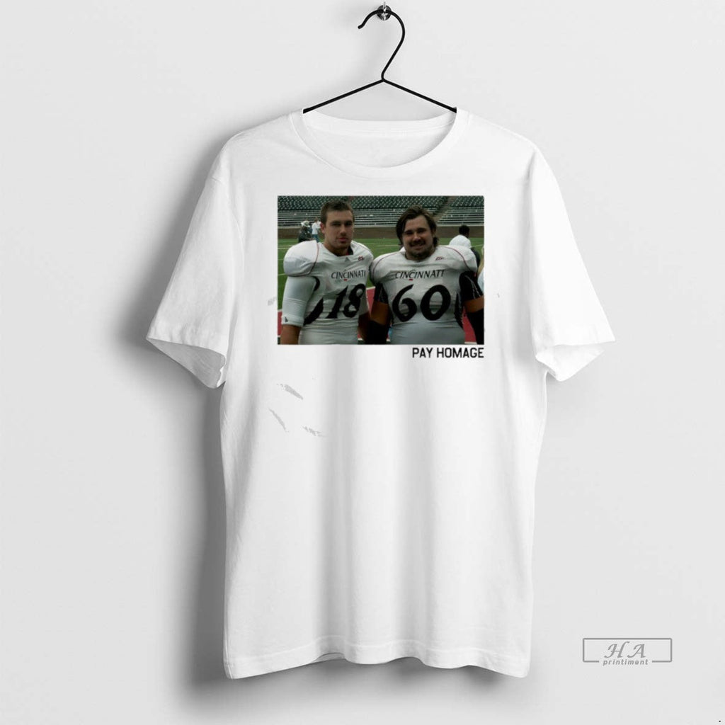 Official Trendy Uc Bearcats Kelce Brothers Pay Homage - Adult & Kids T-Shirts, Sweatshirts & Hoodies apparel design preview 1