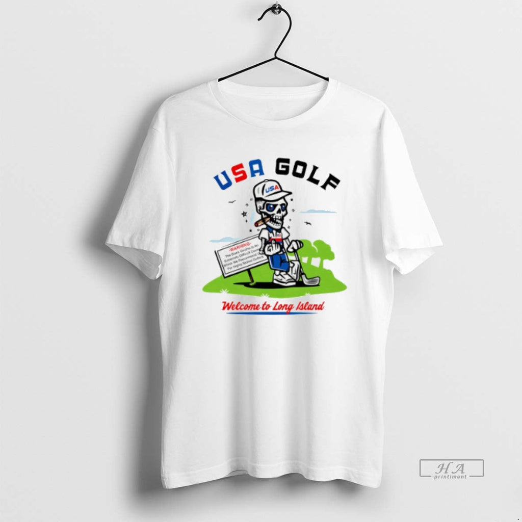 Official Trendy Usa Golf Welcome To Long Island - Adult & Kids T-Shirts, Sweatshirts & Hoodies apparel design preview 1