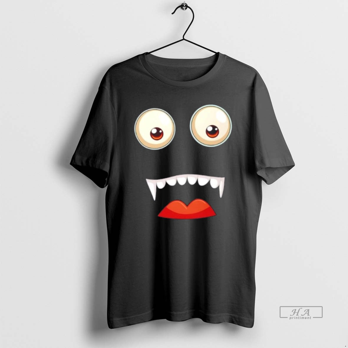Official Trendy Vampire Face Cartoon Halloween - Adult & Kids T-Shirts, Sweatshirts & Hoodies apparel design preview 1