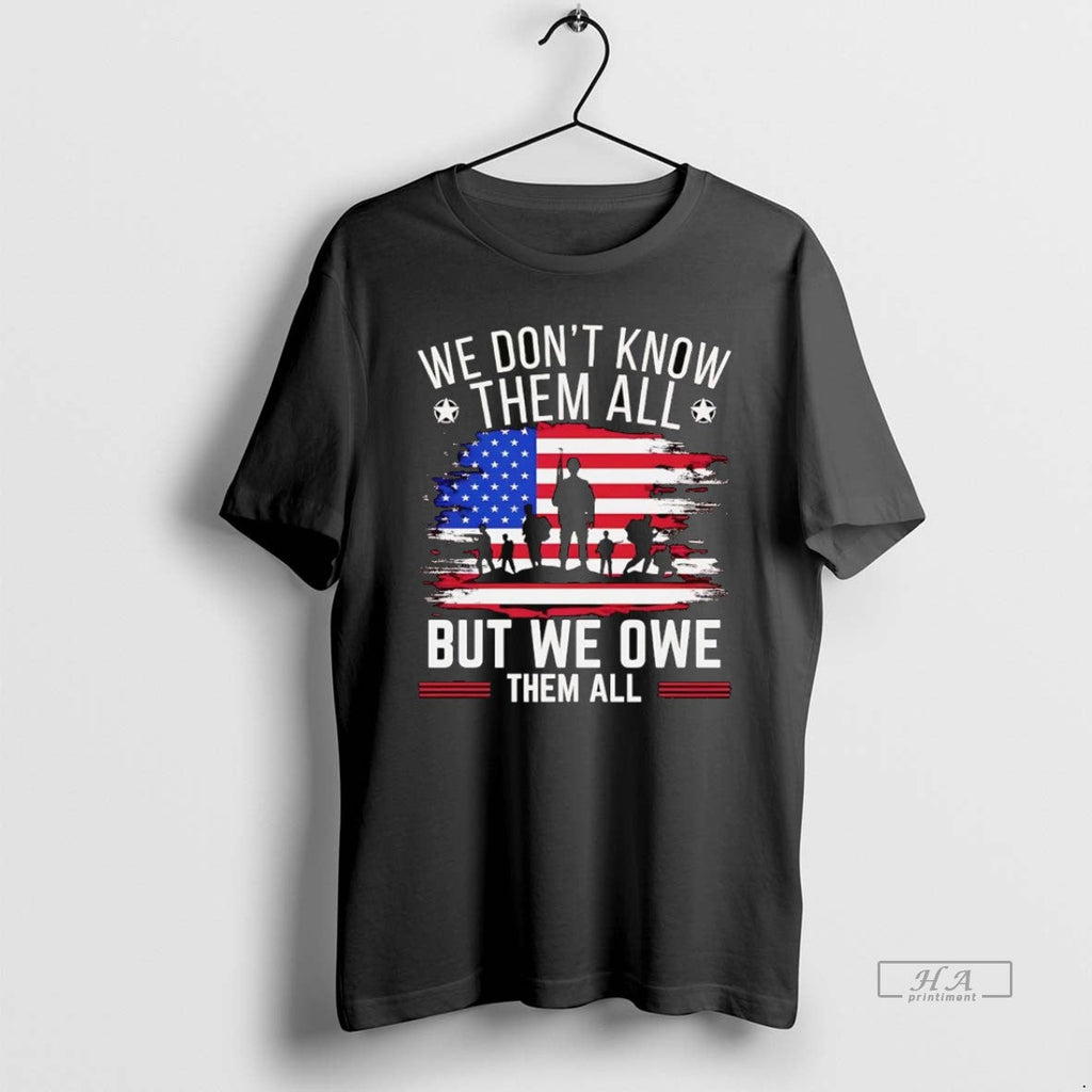 Official Trendy Veteran We Owe Them All But - Adult & Kids T-Shirts, Sweatshirts & Hoodies apparel design preview 1