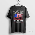 Official Trendy Veteran We Owe Them All But - Adult & Kids T-Shirts, Sweatshirts & Hoodies apparel design preview 1