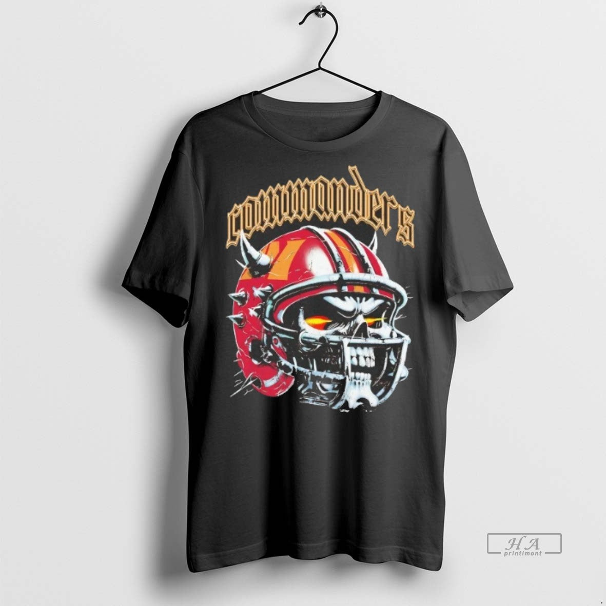 Official Trendy Washington Commanders Skull Helmet - Adult & Kids T-Shirts, Sweatshirts & Hoodies apparel design preview 1