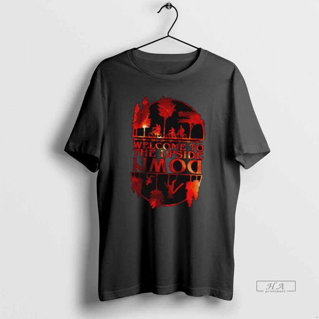 Official Trendy Welcome To The Upside Down Silhouette - Adult & Kids T-Shirts, Sweatshirts & Hoodies apparel design preview 1