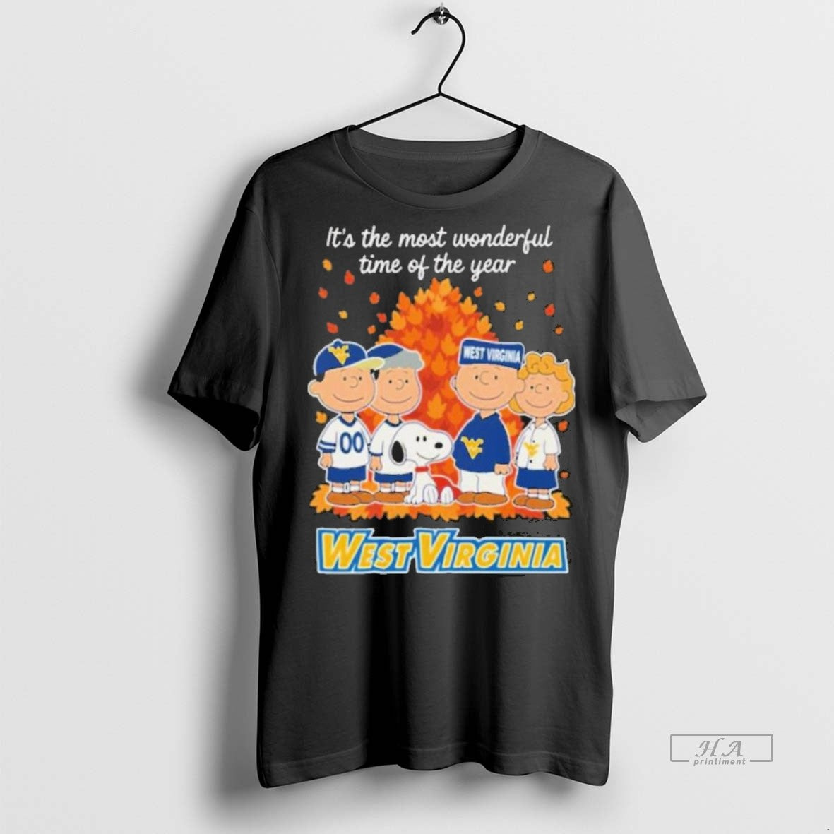 Official Trendy West Virginia Mountaineers X Peanuts - Adult & Kids T-Shirts, Sweatshirts & Hoodies apparel design preview 1