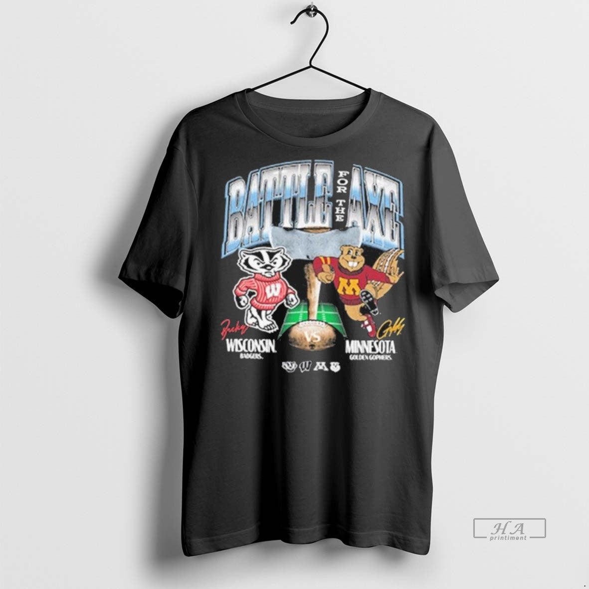 Official Trendy Wisconsin Badgers Vs Minnesota Golden - Adult & Kids T-Shirts, Sweatshirts & Hoodies apparel design preview 1