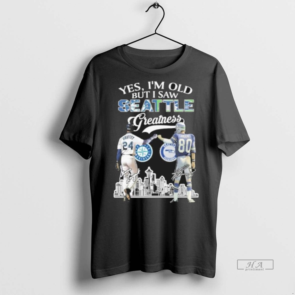Official Trendy Yes Im Old But I Saw Seattle Legends - Adult & Kids T-Shirts, Sweatshirts & Hoodies apparel design preview 1