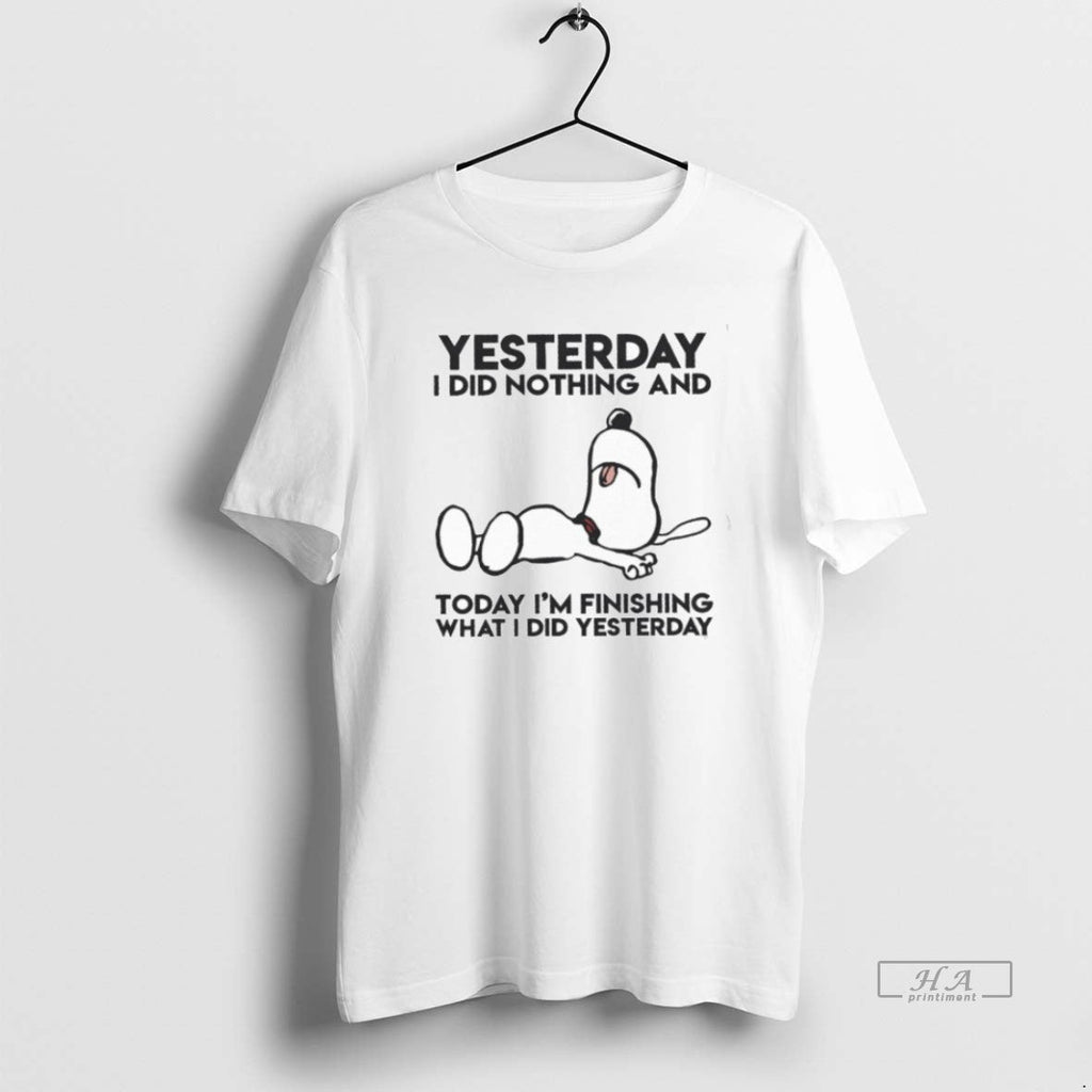 Official Trendy Yesterday I Did Nothing And Today Im - Adult & Kids T-Shirts, Sweatshirts & Hoodies apparel design preview 1