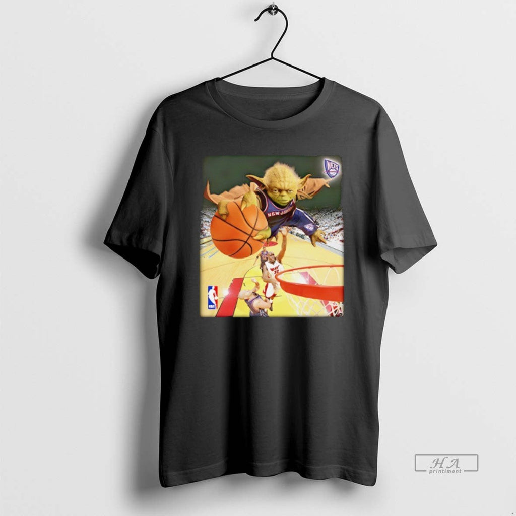 Official Trendy Yoda Slam Dunk Ballin Brooklyn Nets - Adult & Kids T-Shirts, Sweatshirts & Hoodies apparel design preview 1