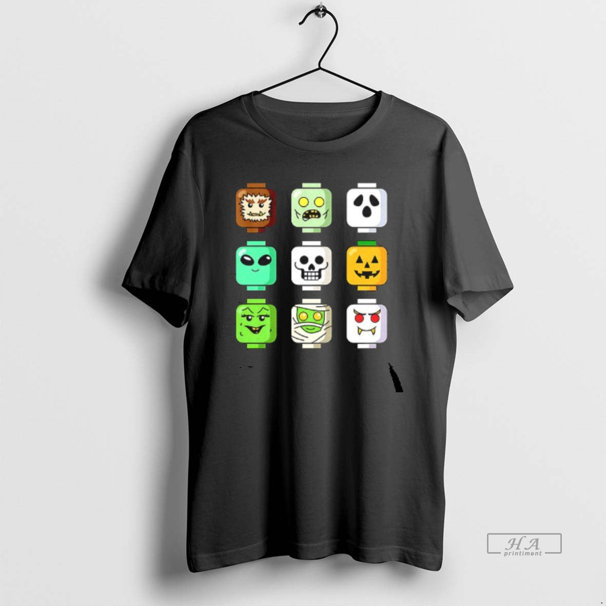 Official Trendy Zombie Block Heads Halloween - Adult & Kids T-Shirts, Sweatshirts & Hoodies apparel design preview 1