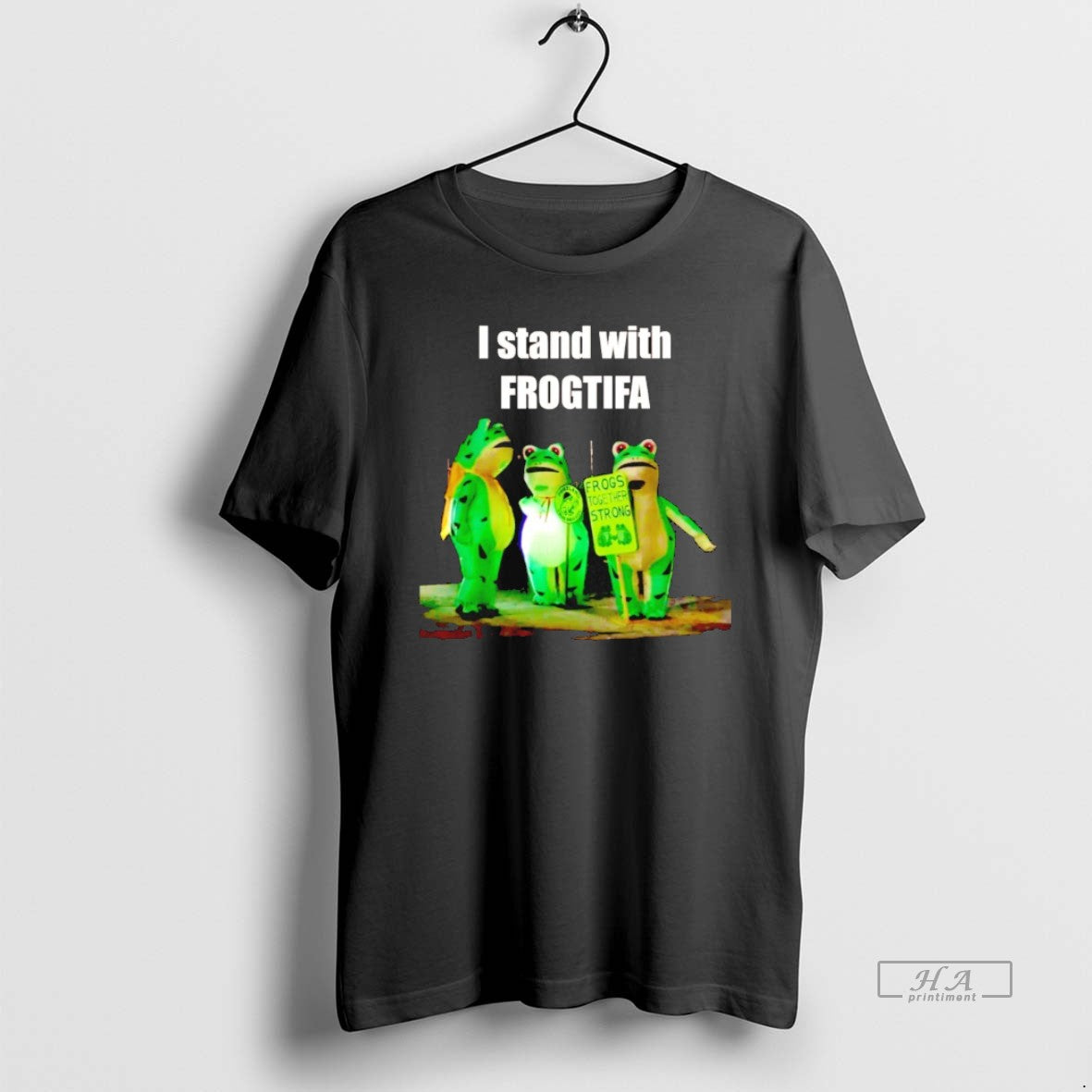 Official Trendy I Stand With Frogtifa Portland Frog - Adult & Kids T-Shirts, Sweatshirts & Hoodies apparel design preview 1