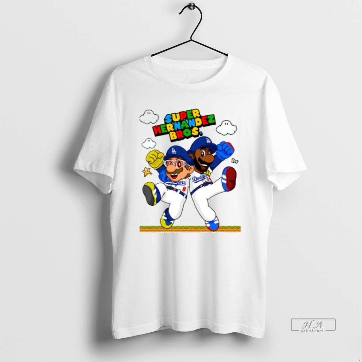 Official Trendy Lets Go Dodgers Super Hernandez Bros - Adult & Kids T-Shirts, Sweatshirts & Hoodies apparel design preview 1