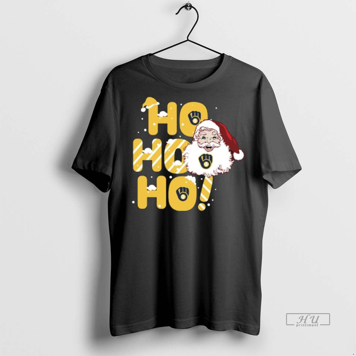 Officials 2025 Milwaukee Brewers Christmas Santa Ho - Adult & Kids T-Shirts, Sweatshirts & Hoodies apparel design preview 1