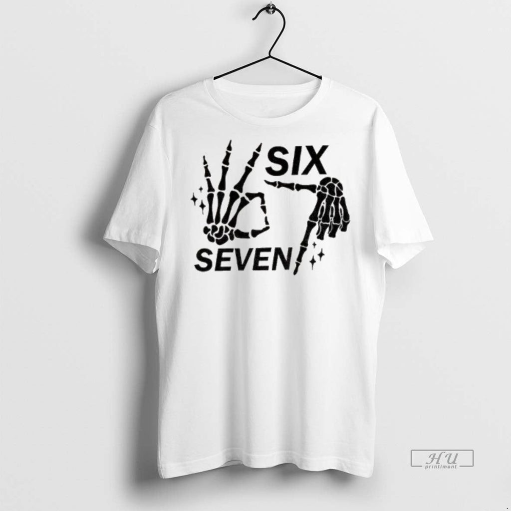 Officials 6 7 Meme Funny Skeleton Hands Halloween - Adult & Kids T-Shirts, Sweatshirts & Hoodies apparel design preview 1