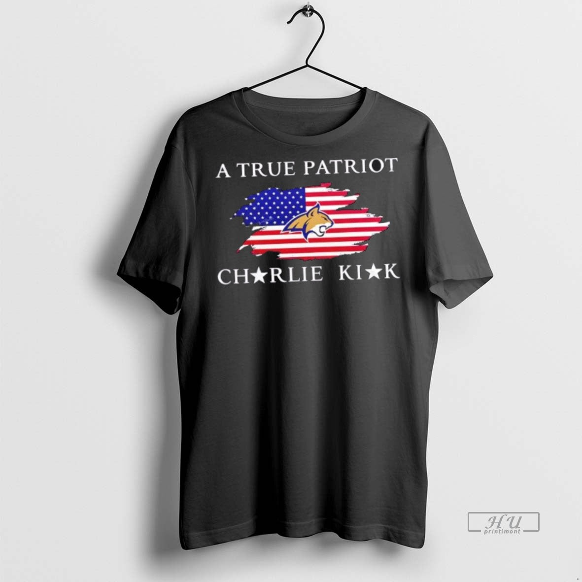 Officials A True Patriot Charlie Kirk X Montana State - Adult & Kids T-Shirts, Sweatshirts & Hoodies apparel design preview 1