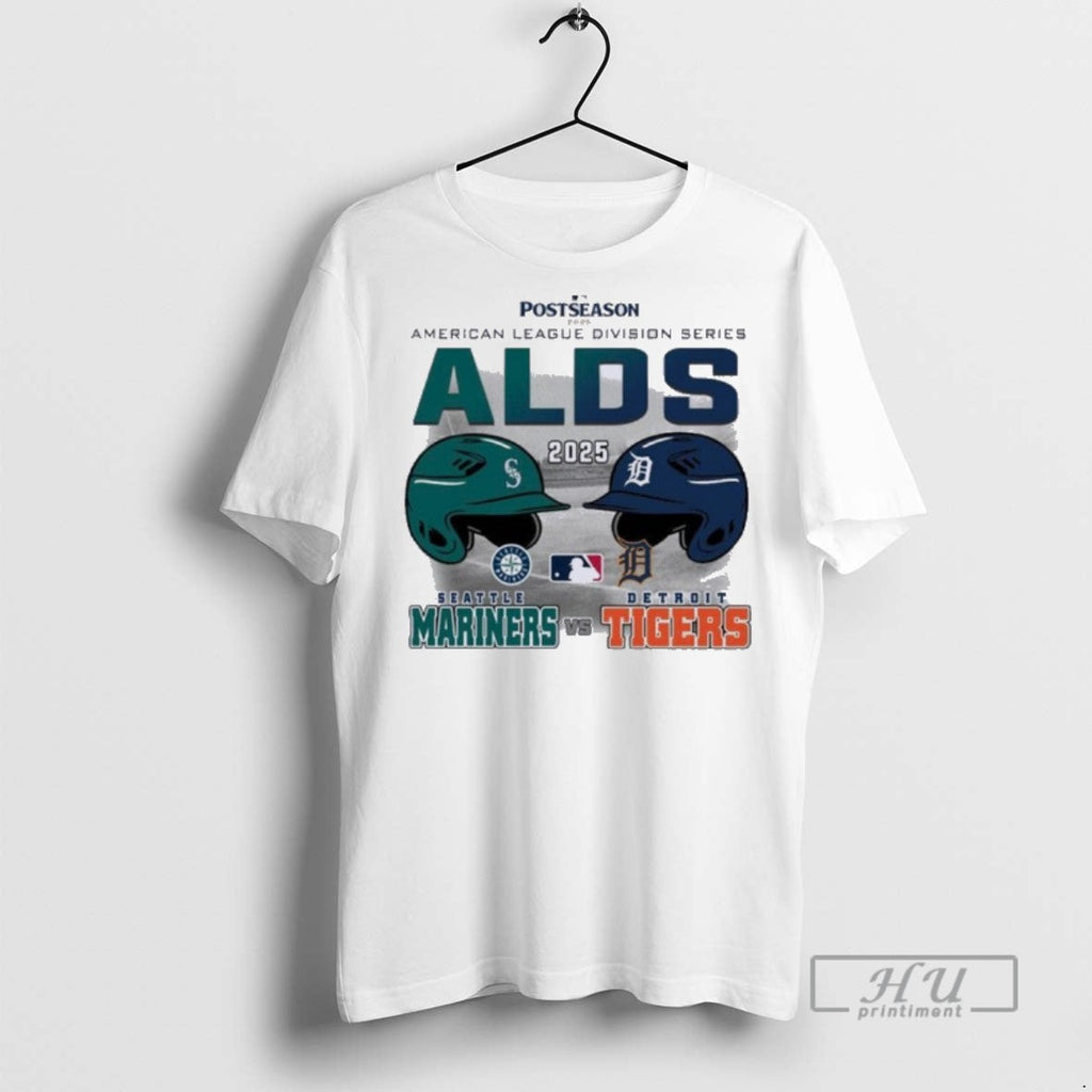 Officials Alds Matchup 2025 Tigers Vs Mariners - Adult & Kids T-Shirts, Sweatshirts & Hoodies apparel design preview 1