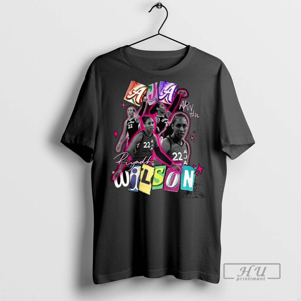 Officials Aja Wilson Las Vegas Aces Wnba Mvp Collage - Adult & Kids T-Shirts, Sweatshirts & Hoodies apparel design preview 1