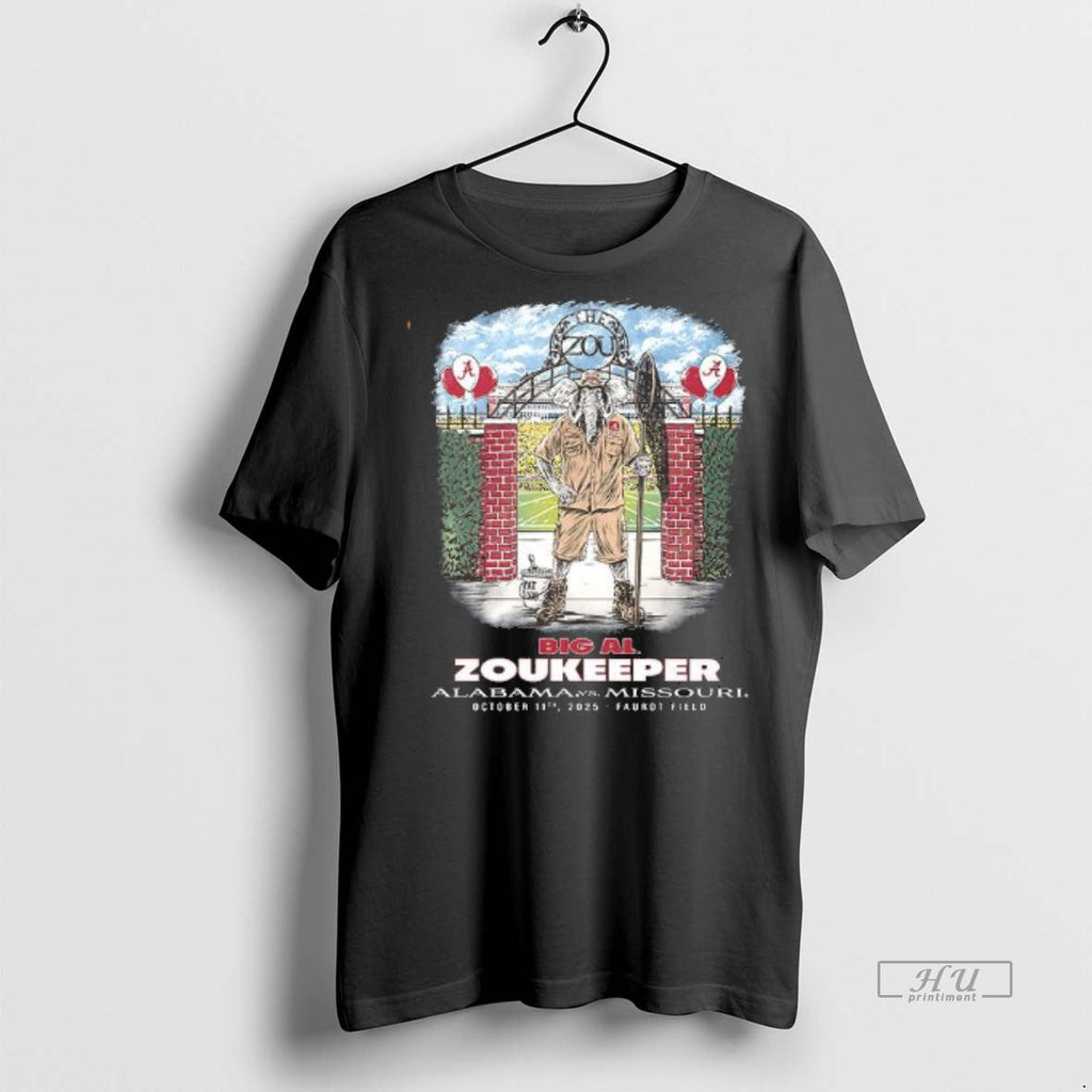Officials Alabama Vs Missouri 2025 Big Al Zoukeeper - Adult & Kids T-Shirts, Sweatshirts & Hoodies apparel design preview 1
