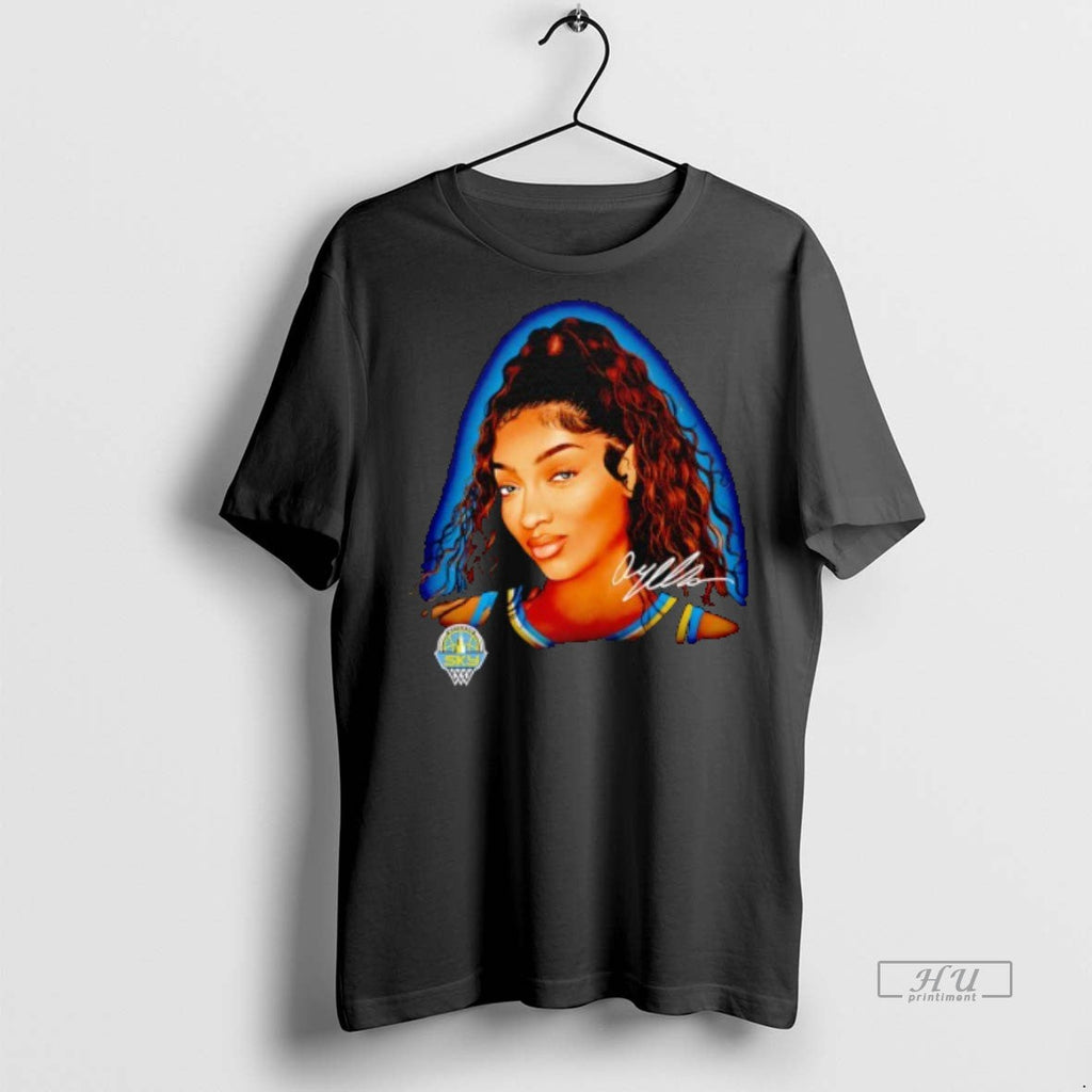 Officials Angel Reese Portrait Chicago Sky Basketball - Adult & Kids T-Shirts, Sweatshirts & Hoodies apparel design preview 1