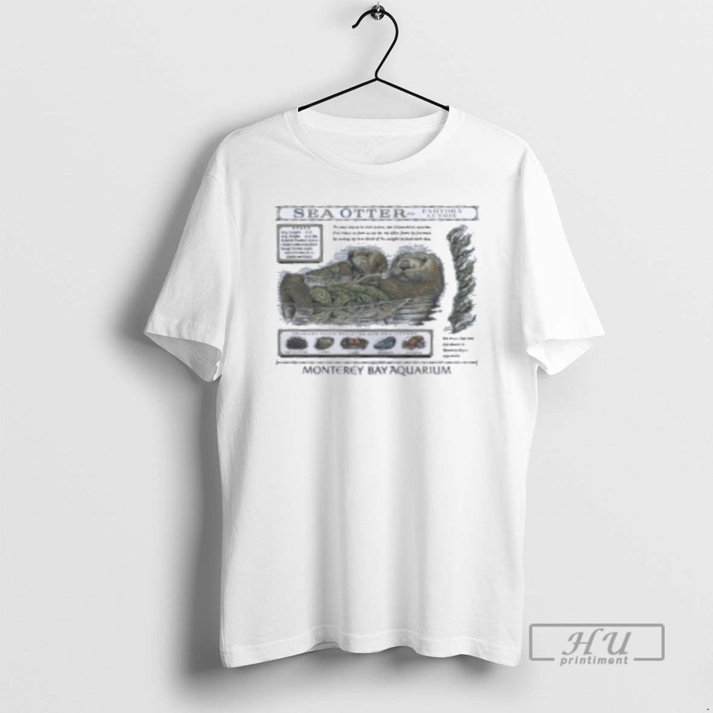 Officials Aquarium In Monterey Bay Vintage Sea Otter - Adult & Kids T-Shirts, Sweatshirts & Hoodies apparel design preview 1