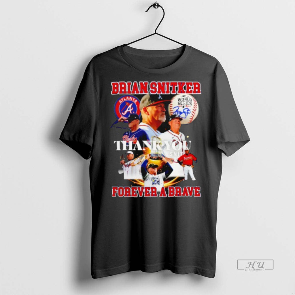 Officials Atlanta Braves Brian Snitker Thank You - Adult & Kids T-Shirts, Sweatshirts & Hoodies apparel design preview 1