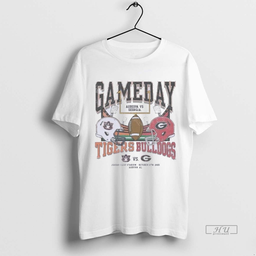 Officials Auburn Vs Uga 2025 Gameday Matchup Helmet - Adult & Kids T-Shirts, Sweatshirts & Hoodies apparel design preview 1