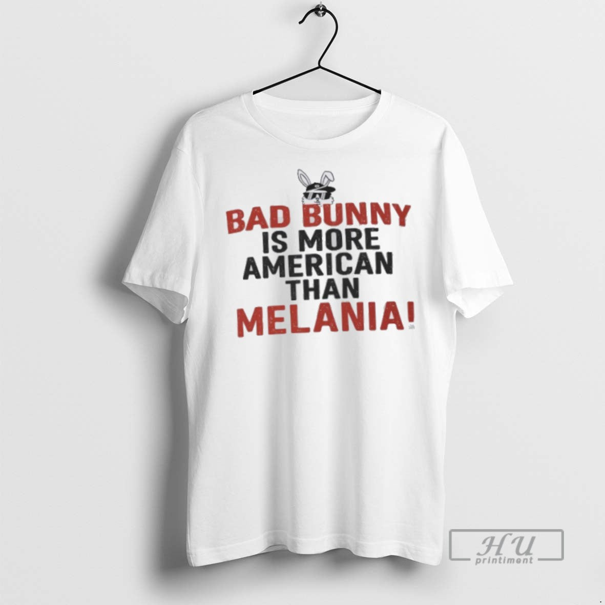 Officials Bad Bunny Is More American Than Melania - Adult & Kids T-Shirts, Sweatshirts & Hoodies apparel design preview 1