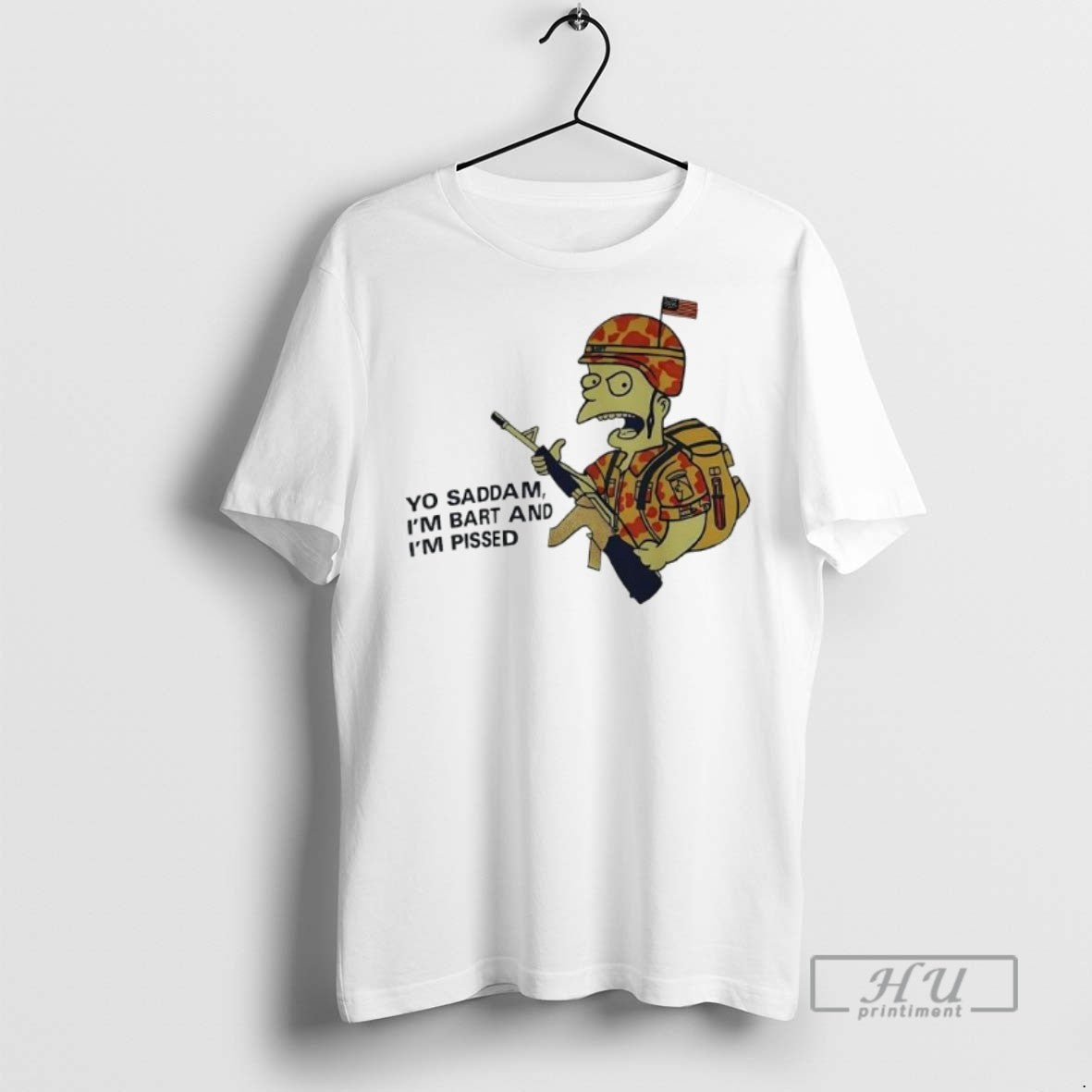 Officials Bart Soldier Yo Saddam Im And Pissed - Adult & Kids T-Shirts, Sweatshirts & Hoodies apparel design preview 1