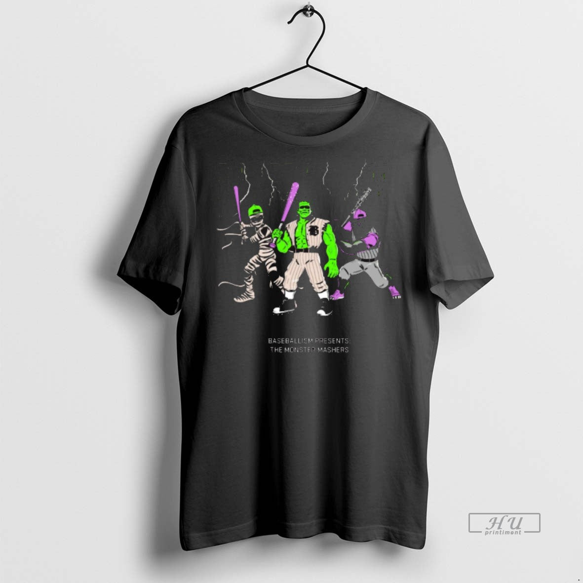 Officials Baseballism Presents The Monster Mashers - Adult & Kids T-Shirts, Sweatshirts & Hoodies apparel design preview 1