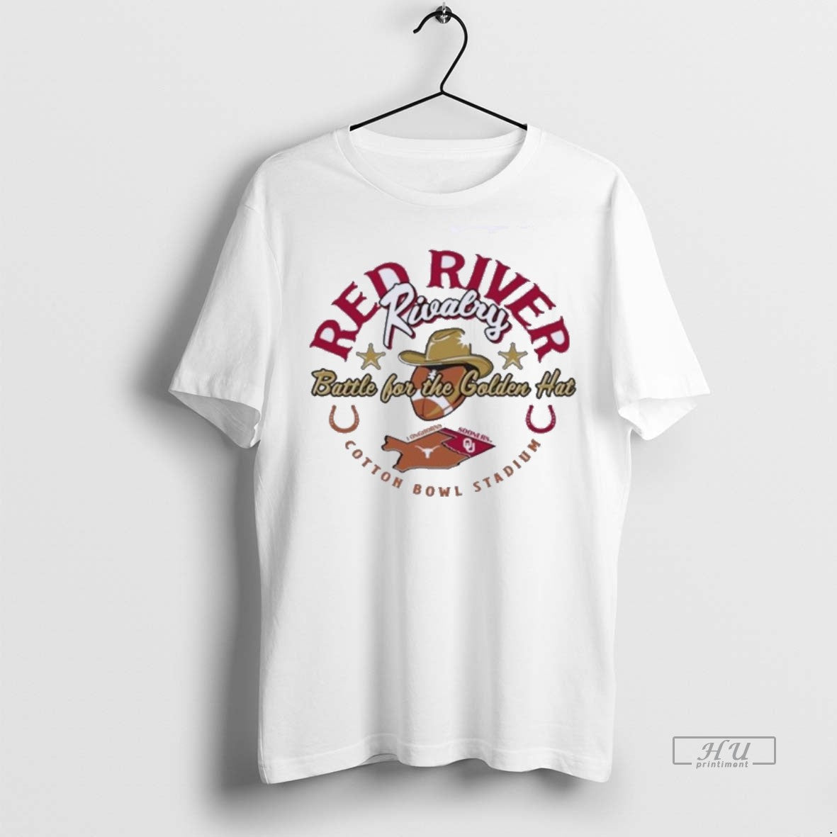 Officials Battle For The Golden Hat Red River Rivalry - Adult & Kids T-Shirts, Sweatshirts & Hoodies apparel design preview 1