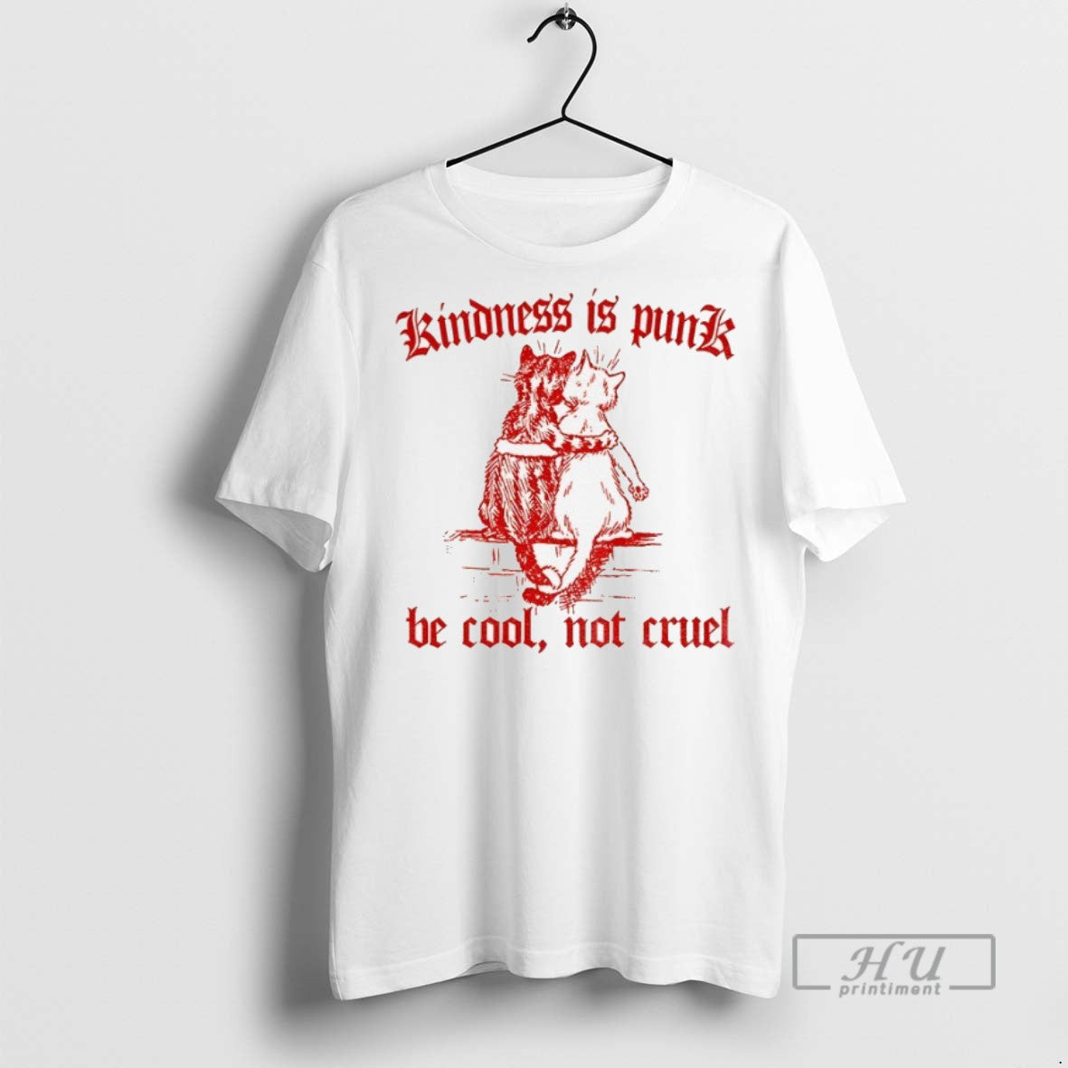 Officials Be Cool Not Cruel Cat Kindness Is Punk - Adult & Kids T-Shirts, Sweatshirts & Hoodies apparel design preview 1