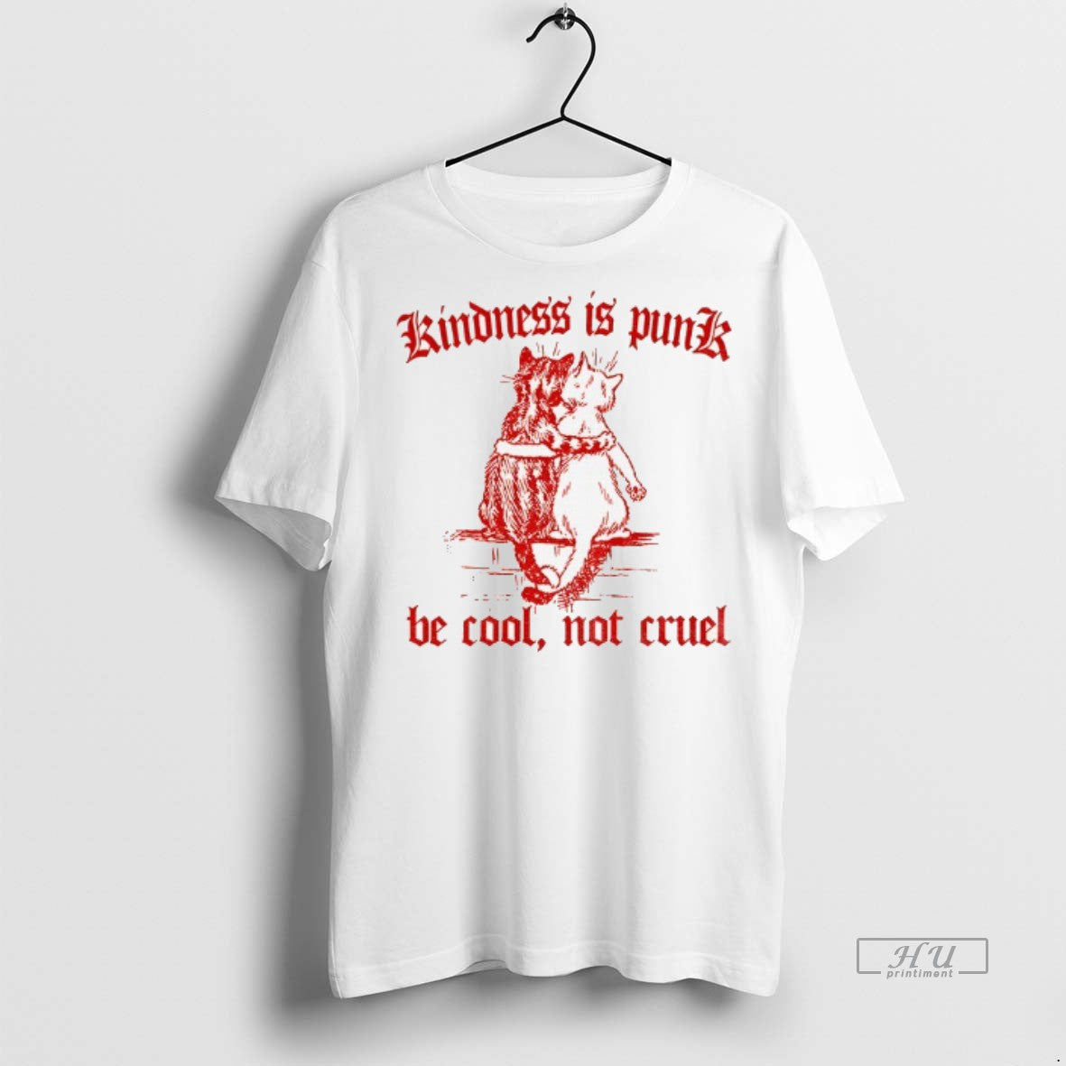 Officials Be Cool Not Cruel Cat Kindness Is Punk - Adult & Kids T-Shirts, Sweatshirts & Hoodies apparel design preview 1