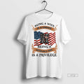 Officials Being A Wife Is Choice Veterans Privilege - Adult & Kids T-Shirts, Sweatshirts & Hoodies apparel design preview 1