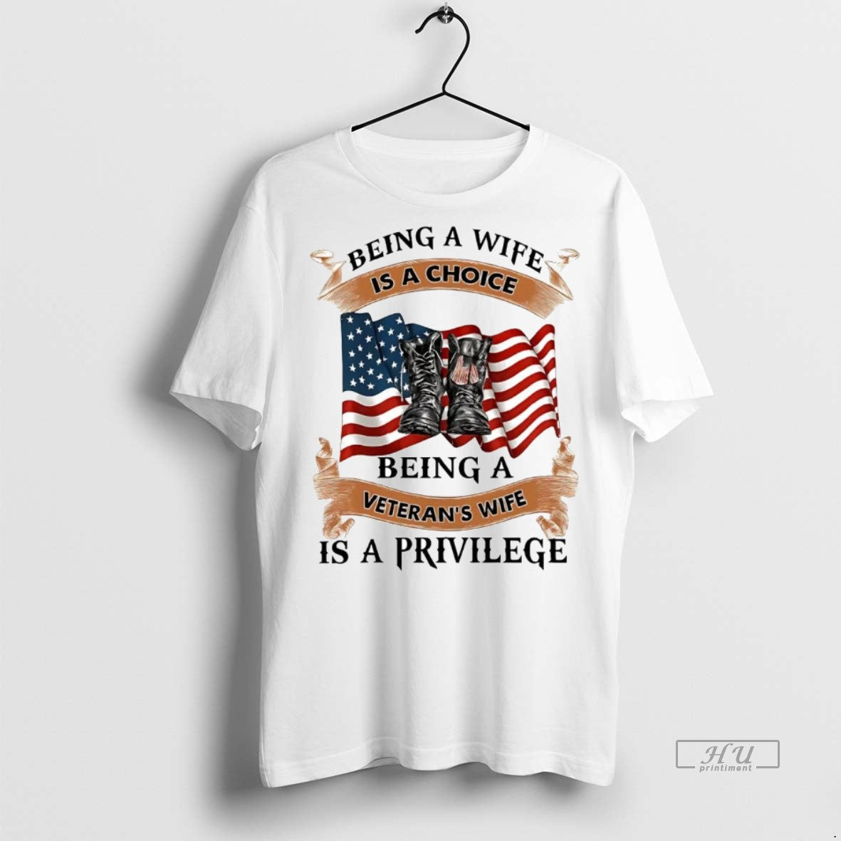 Officials Being A Wife Is Choice Veterans Privilege - Adult & Kids T-Shirts, Sweatshirts & Hoodies apparel design preview 1